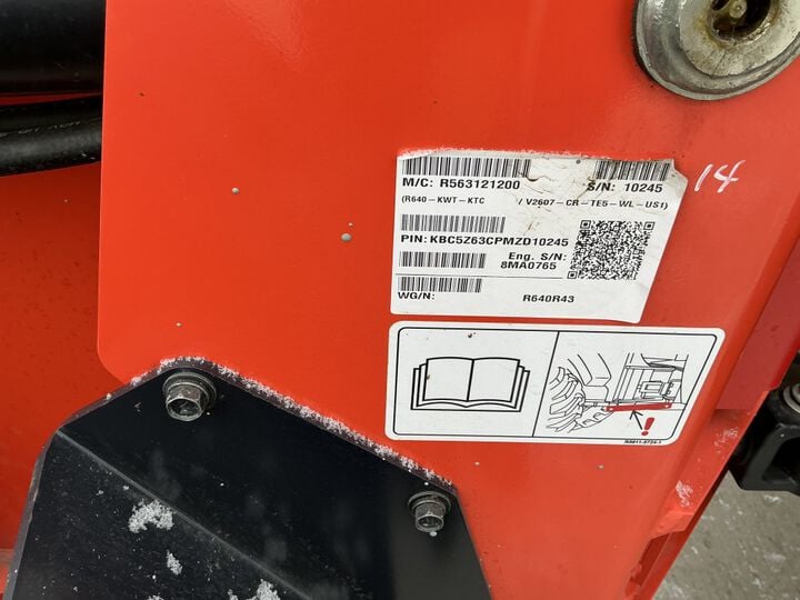 Kubota R640R43 64.3HP Diesel Powered Wheel Loader Used 2021, large image number 16