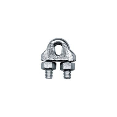 Peerless Chain Commercial Grade Galvanized Malleable Wire Rope Clip ,3/8in