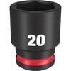 Milwaukee Impact Socket 3/8Drive 20mm Standard 6 Point, small image number 1