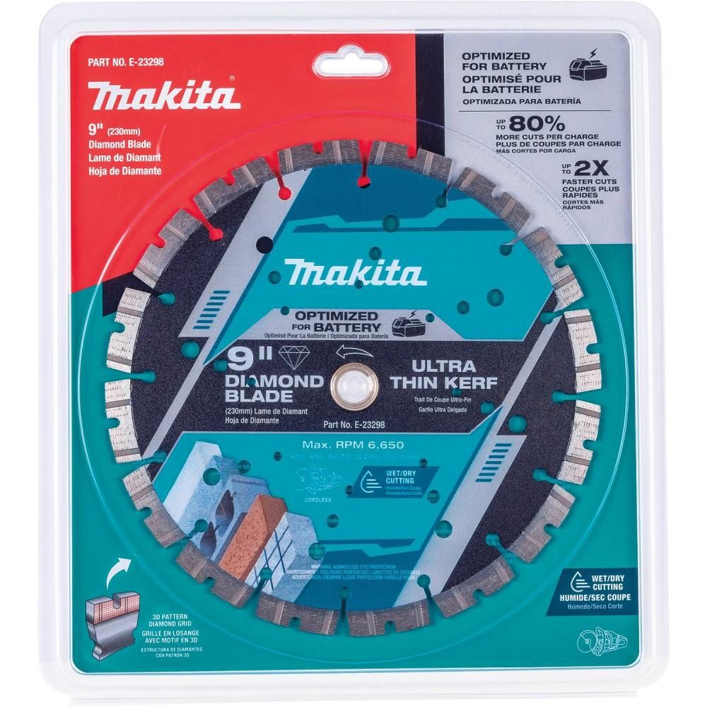 Makita Thin Kerf 9 Inch Segmented Turbo Rim Diamond Blade for Reinforced Concrete and Brick, large image number 3