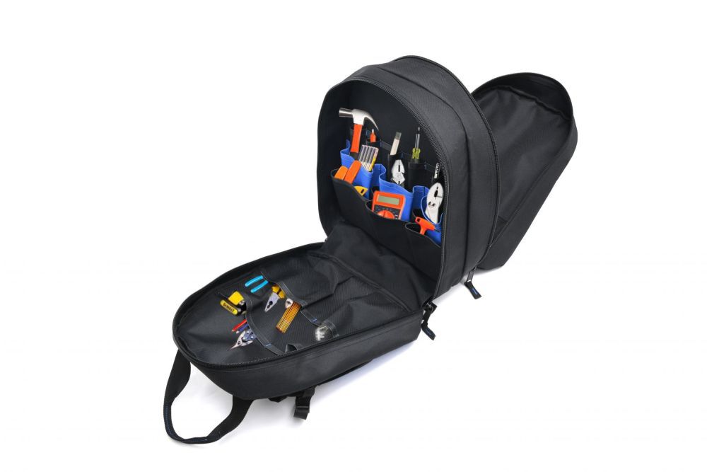 BluBird Work Gear Black Polyester Carpenters Tool Backpack, 48 Pockets, large image number 5
