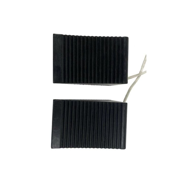 BluBird Heavy-Duty Rubber Compact Wheel Chock, 2 Pack