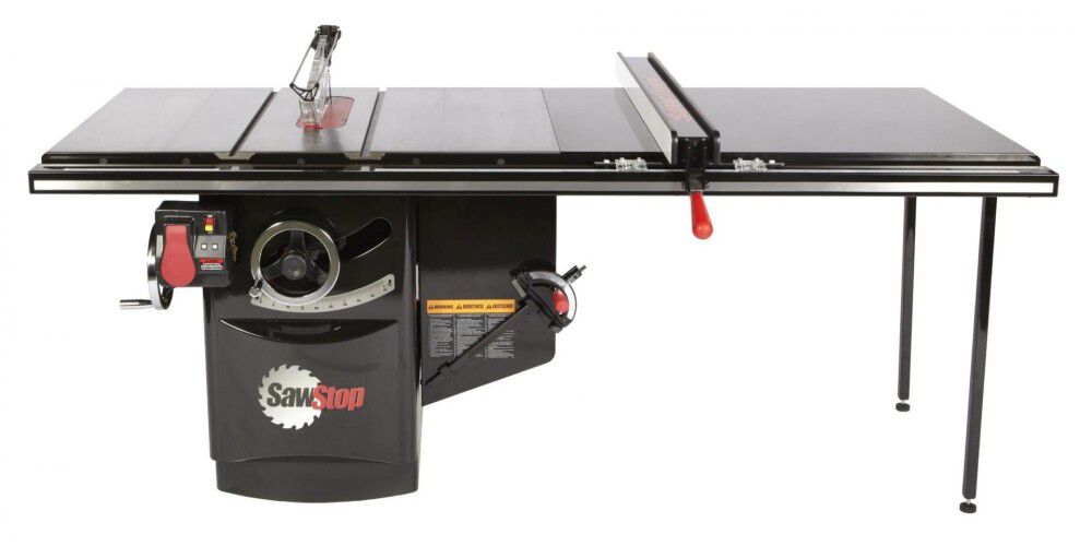 Sawstop 10 Inch 480V 5Hp 3 Phase Cabinet Saw With 52 Inch T-Glide Rip Fence