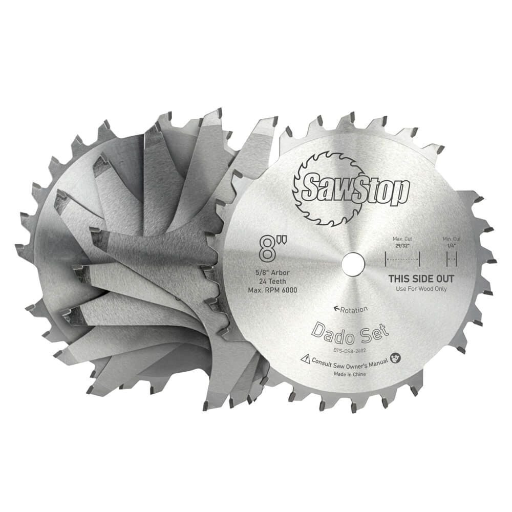Sawstop 8 Inch x 5/8 Inch 6000 RPM Premium Dado Set with Systainer Case, large image number 2
