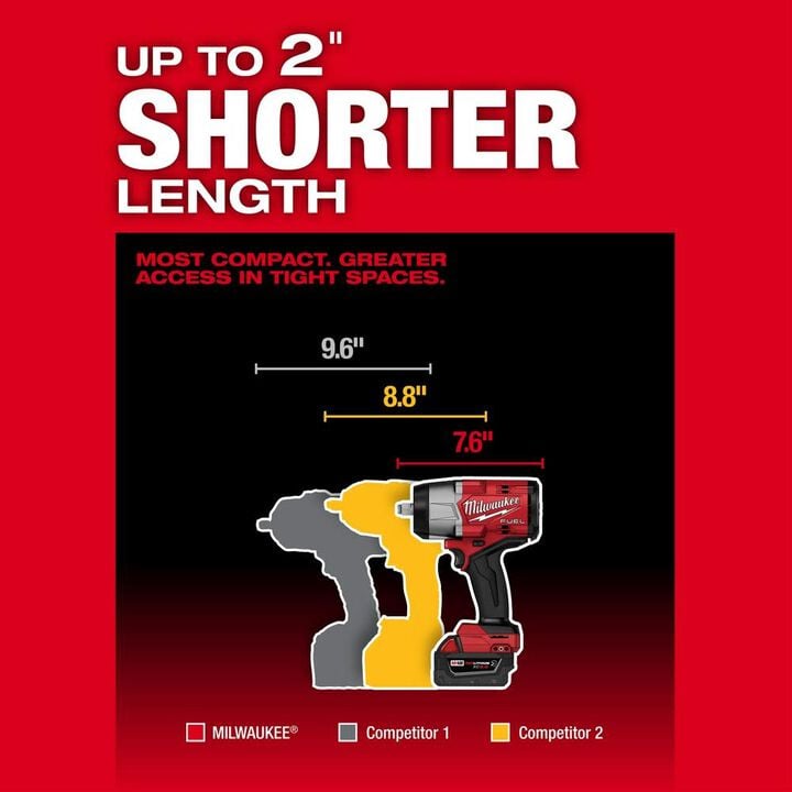 Milwaukee M18 FUEL 1/2in HighTorque Impact Wrench & Grease Gun Combo Kit, large image number 6