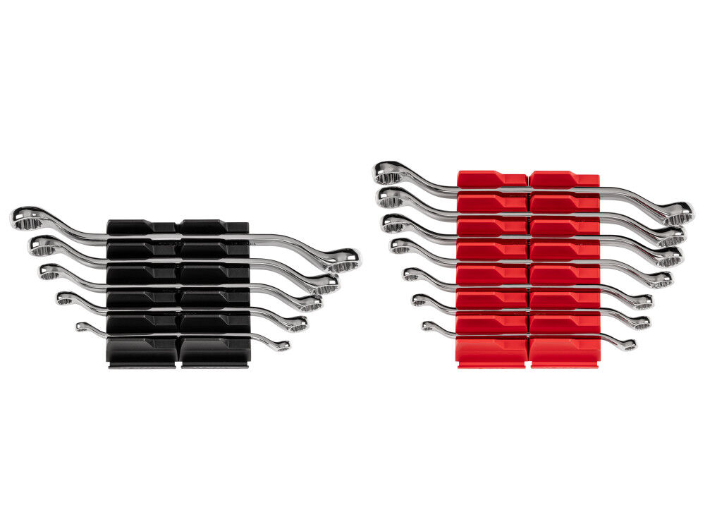 Tekton 45-Deg Offset Box End Wrench Set, (1/4-13/16 Inch, 6-19 mm) - WBE95301