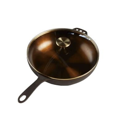 Smithey Ironware No. 11 Deep Skillet with Glass Lid