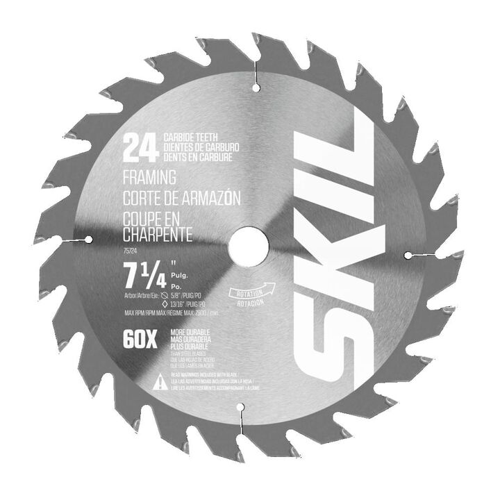 SKIL 7-1/4 in 24-Tooth Carbide Tipped Circular Saw Blade