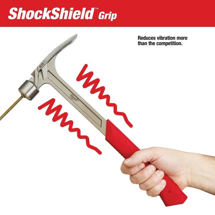 Milwaukee 28oz Milled Face Framing Hammer, large image number 4