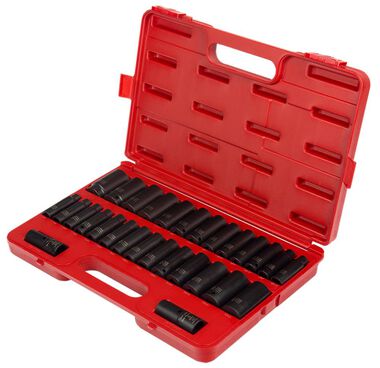 Sunex 29 pc. 1/2 In. Dr. SAE & Metric Double Deep Impact Socket Set, large image number 4