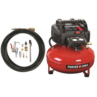 Porter Cable 150 PSI 6 Gallon Oil-Free Pancake Air Compressor, large image number 0