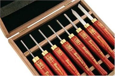PSI Woodworking Products Micro Detailing Anniversary Lathe Chisel Set 8-Piece