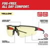 Milwaukee Safety Glasses - Yellow Fog-Free Lenses, small