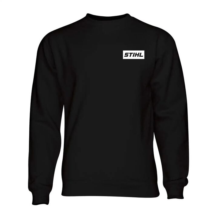 Stihl Cotton/Polyester Unisex Signature Crew Sweatshirt, Black, Large