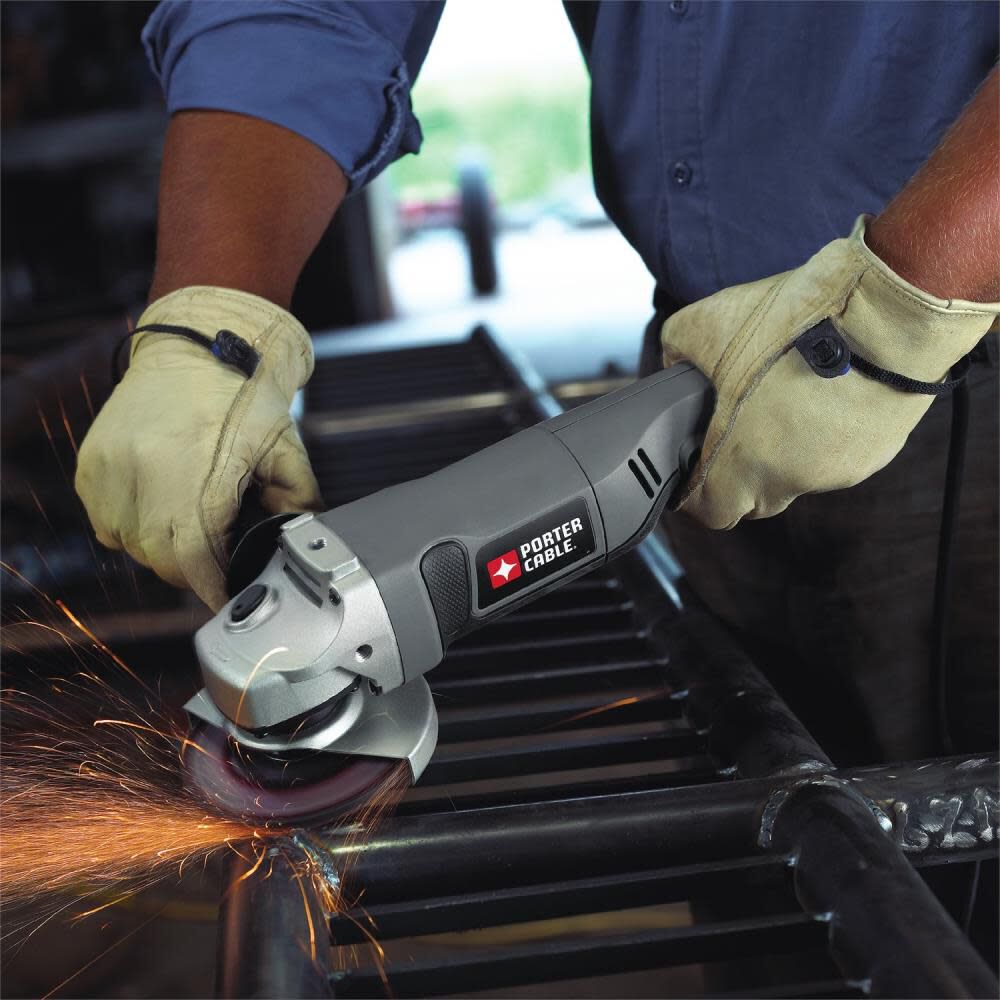 Porter Cable 4 1 2 in 7 Amp Trigger Switch Corded Angle Grinder