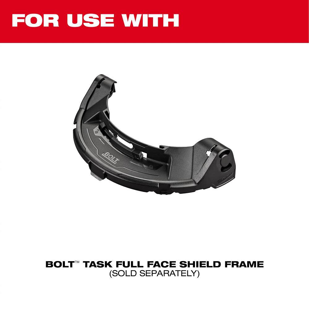 Milwaukee Clear Uncoated Full Face Shield Replacement Lens (Task Full Face Shield Frame), large image number 2