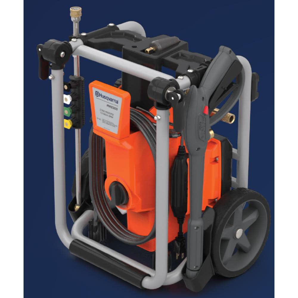 Husqvarna 2300 PSI 1.2 GPM Electric Powered Pressure Washer with 5 Spray Tips, large image number 7