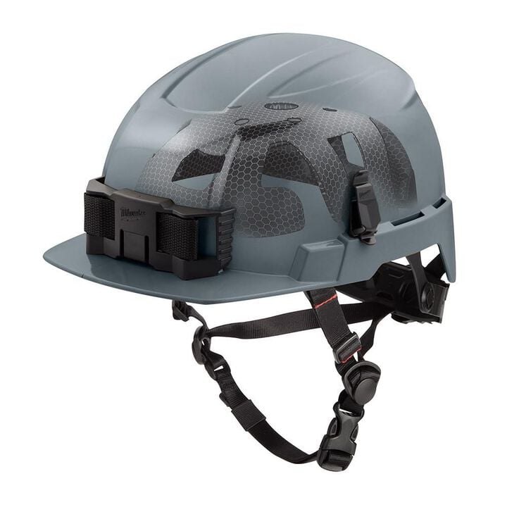 Milwaukee BOLT Gray Front Brim Safety Helmet with IMPACT ARMOR Liner (USA)-Type 2, Class E, large image number 0