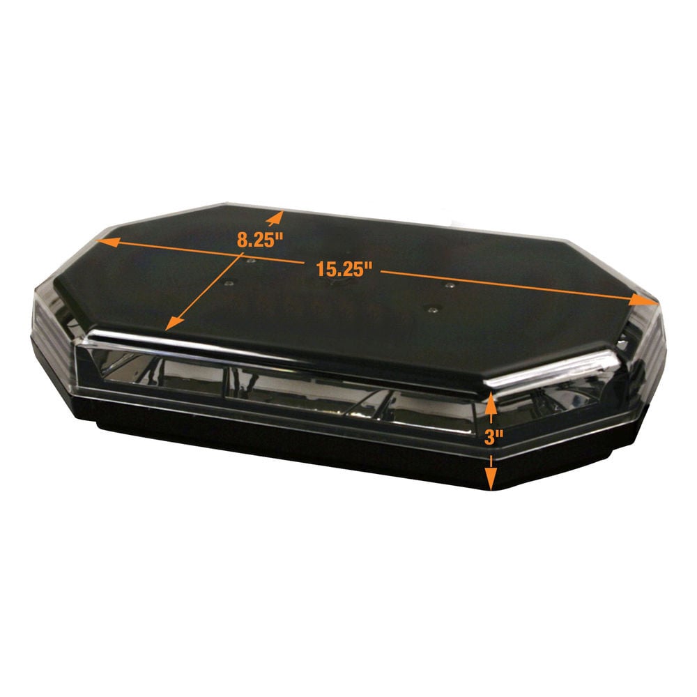 Buyers Products Company 15 Inch Octagonal LED Mini Light Bar Amber and Clear, large image number 15