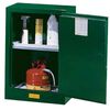 Justrite 12 Gallon Green Steel Self Close Pesticides Safety Cabinet, small image number 1
