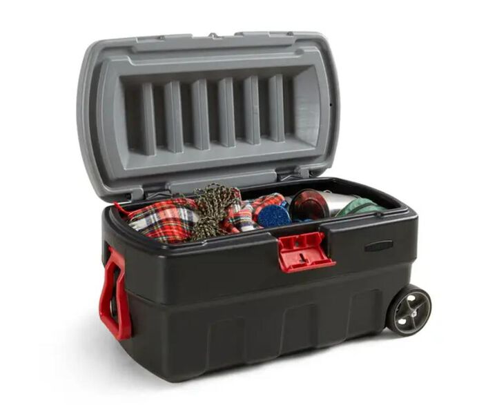 Rubbermaid Wheeled Storage Tote 35 Gallon, large image number 1