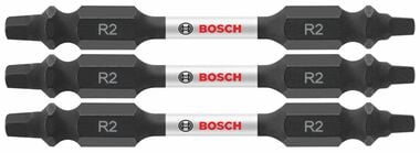 Bosch 3 pc. Impact Tough 2.5 In. Square #2 Double-Ended Bits