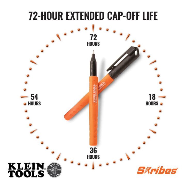 Klein Tools Ultra Fine Permanent Markers, 2 Pk, large image number 3