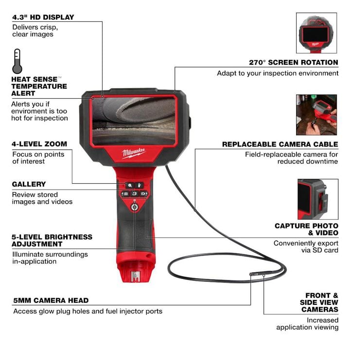 Milwaukee M12 Auto Technician Borescope (Bare Tool), large image number 5