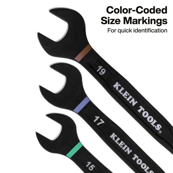 Klein Tools Ratcheting Combination Slide-Lock Wrench Set Metric 8 Pieces, large image number 4