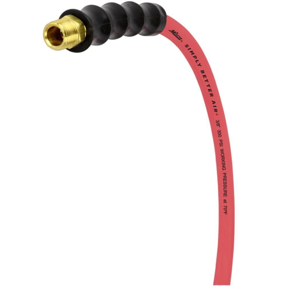 Milton ULR 3/8in ID x 50' (3/8in MNPT) Ultra Lightweight Rubber Air Hose for Extreme Environments, large image number 8
