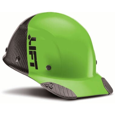 Lift Safety DAX Fifty/50 Cap Brim Hard Hat Green Carbon Fiber