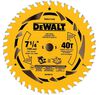 DEWALT 7-1/4 Inch Circular Saw Blade 40 Tooth with 5/8 Inch Arbor, small image number 1