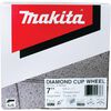 Makita 7 Inch Low-Vibration Single Row Segmented Turbo Rim Diamond Cup Wheel for Concrete, small image number 3