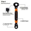 Klein Tools 7-in-1 Hammer Facing Insulated Lineman Wrench, small image number 2