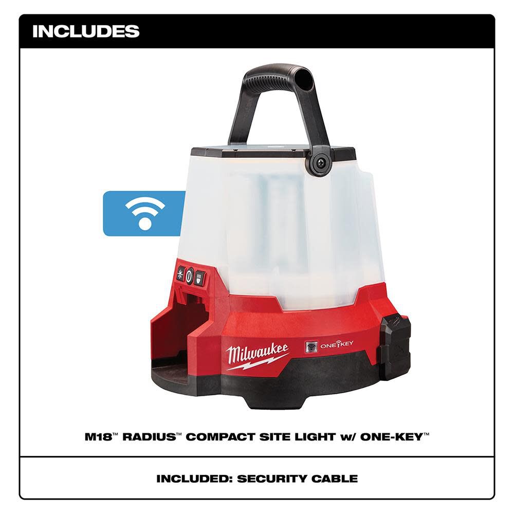 Milwaukee M18 RADIUS LED Compact Site Lightwith ONE KEY Bare Tool