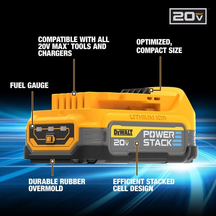 DEWALT 20V Compact Hammer Drill Kit with POWERSTACK Battery, large image number 7