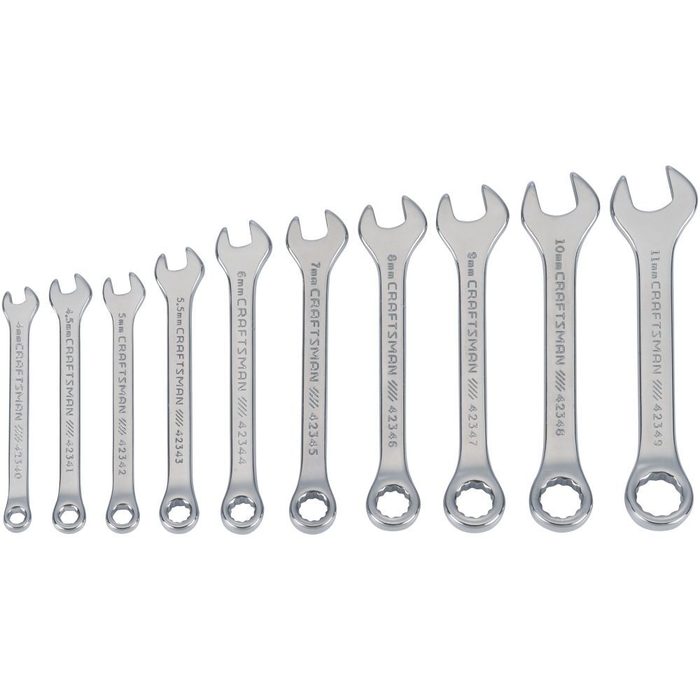 CRAFTSMAN Metric Miniature Combo Wrench Set, 10 Pieces, large image number 2