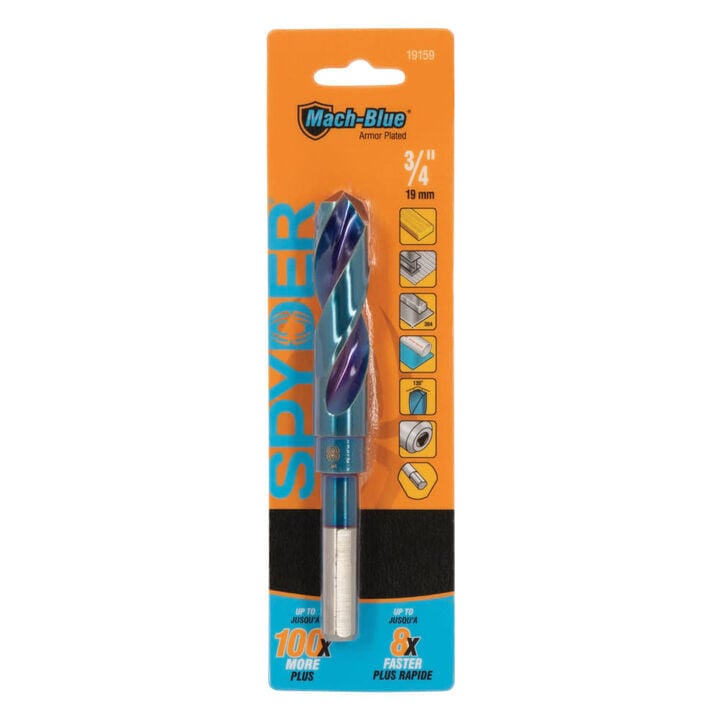 Spyder 3/4 Inch Reduced Shank S&D Drill Bit, 135 Degree Self-Centering Split Point