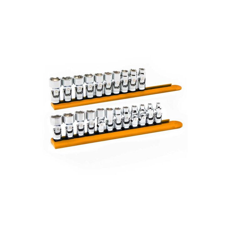 GEARWRENCH 1/4in and 3/8in Drive 6 Point Metric Flex Socket Set 22pc, large image number 8
