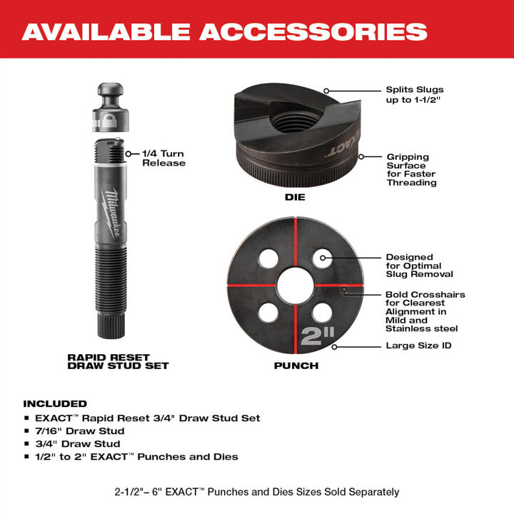 Milwaukee M18 FORCE LOGIC 10 Ton Knockout Tool 1/2 Inch to 2 Inch (Bare Tool), large image number 6