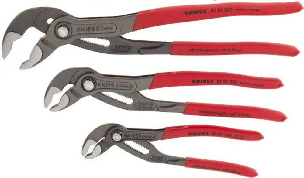 00 20 09 V02 Knipex, Cobra Water Pump Pliers Kit with 180, 250 and