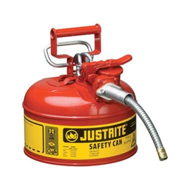 Justrite 1 Gal AccuFlow Steel Safety Red Gas Can Type II, large image number 0