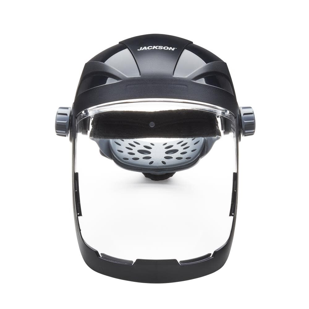 Jackson Safety Lightweight QUAD500 Premium Multipurpose Face Shield with Ratcheting Headgear Clear Tint Anti-Fog Coating Black, large image number 12