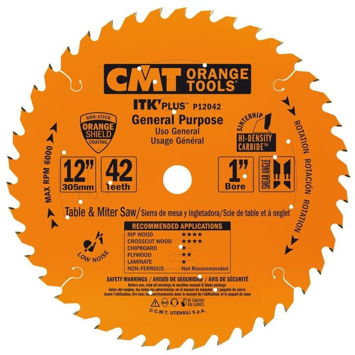 CMT ITK Plus General Purpose 12In x 42T x 1In, large image number 0