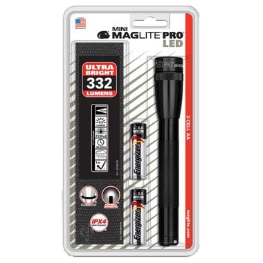 Maglite Mini Pro LED 2-Cell AA Black Flashlight with Holster, large image number 0