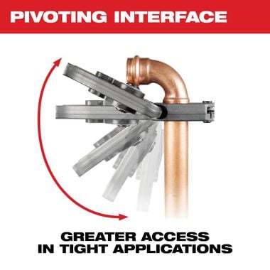 Milwaukee 1/2 Inch - 1-1/4 Inch CTS-V Pivoting Press Ring Kit for M12 FORCE LOGIC Press Tool, large image number 4