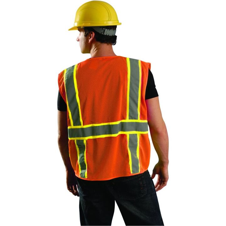 Occunomix Surveyor Safety Vest Orange High Visibility Classic Mesh XL, large image number 1