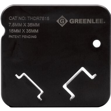 Greenlee Top-Hat Din Rail 7.5mm and 15mm x 35mm Die Set for Strut Cutter