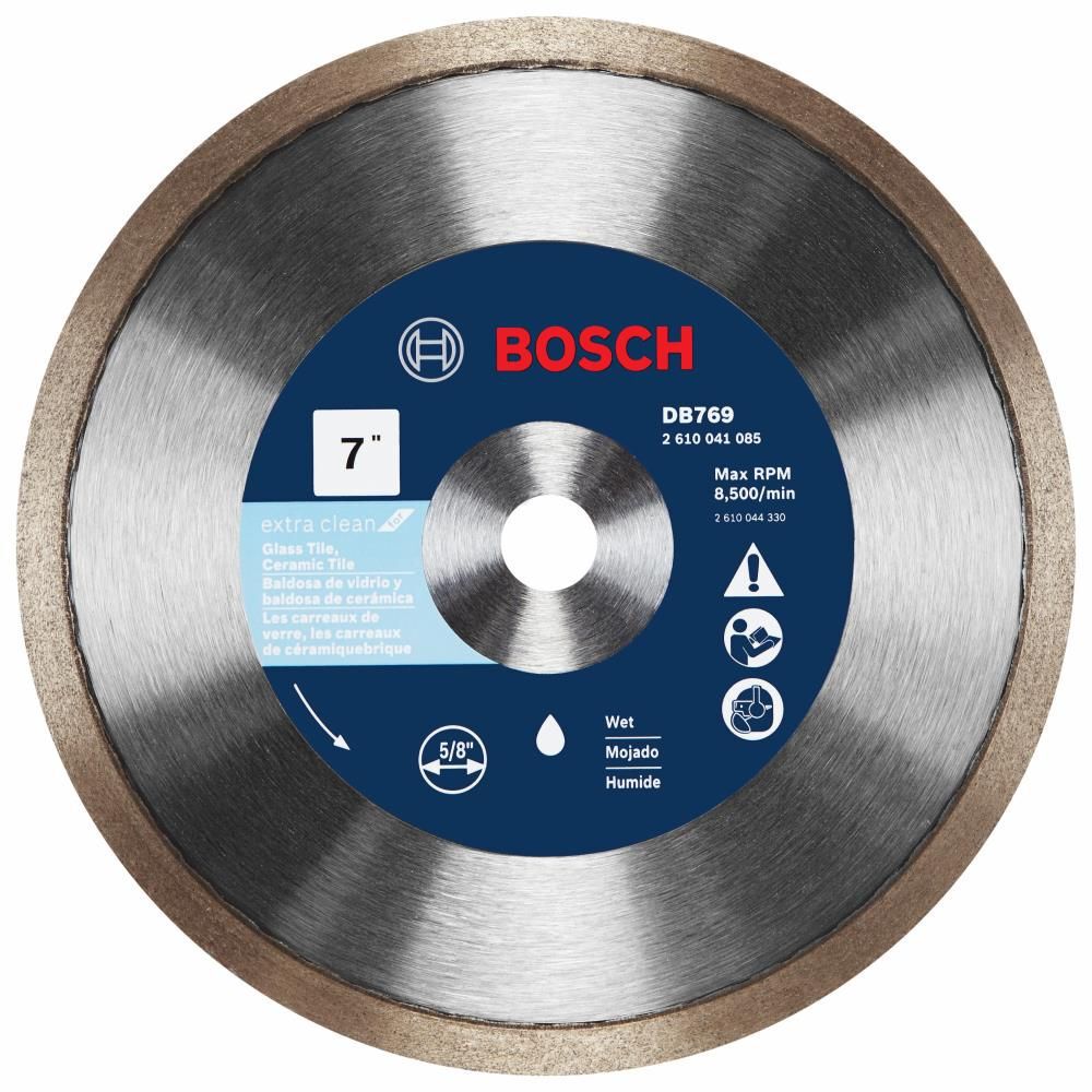 Bosch Rapido 7 Inch Premium Continuous Rim Diamond Blade for Glass Tile – DB769