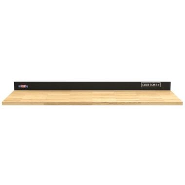 CRAFTSMAN 54 Inch Wide, Wood Top Work Surface with Steel Back Splash